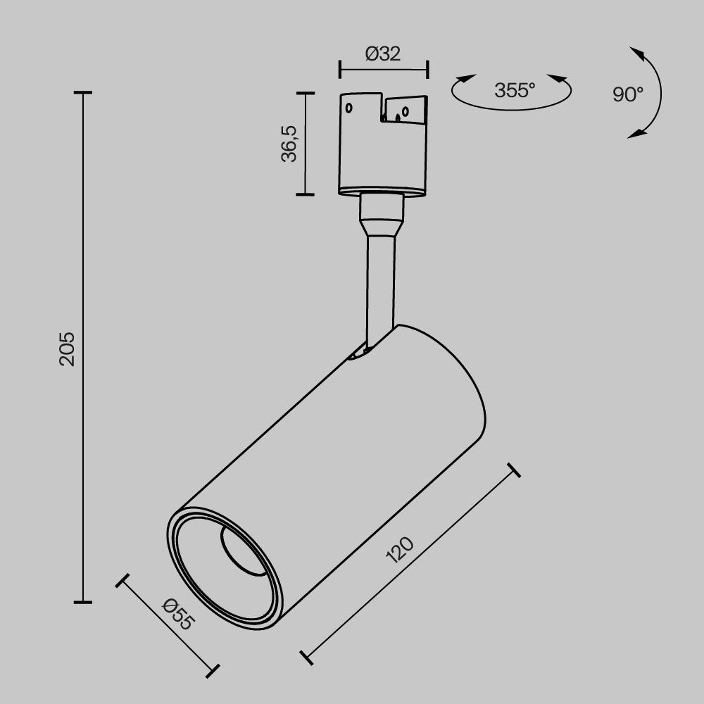 трековый магнитный светильник maytoni focus led tr163-1-15w3k-m-b