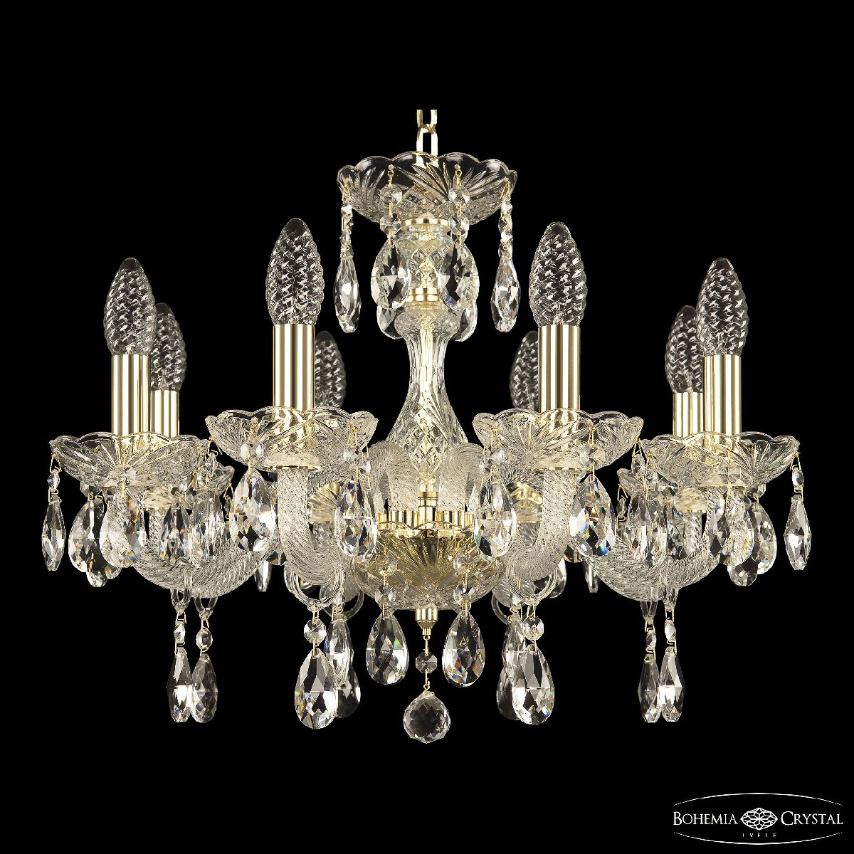 подвесная люстра bohemia ivele crystal 117/8/165 g