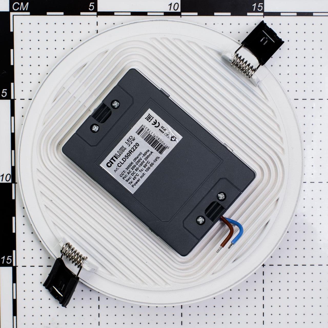 встраиваемый светодиодный светильник citilux омега cld50r220n