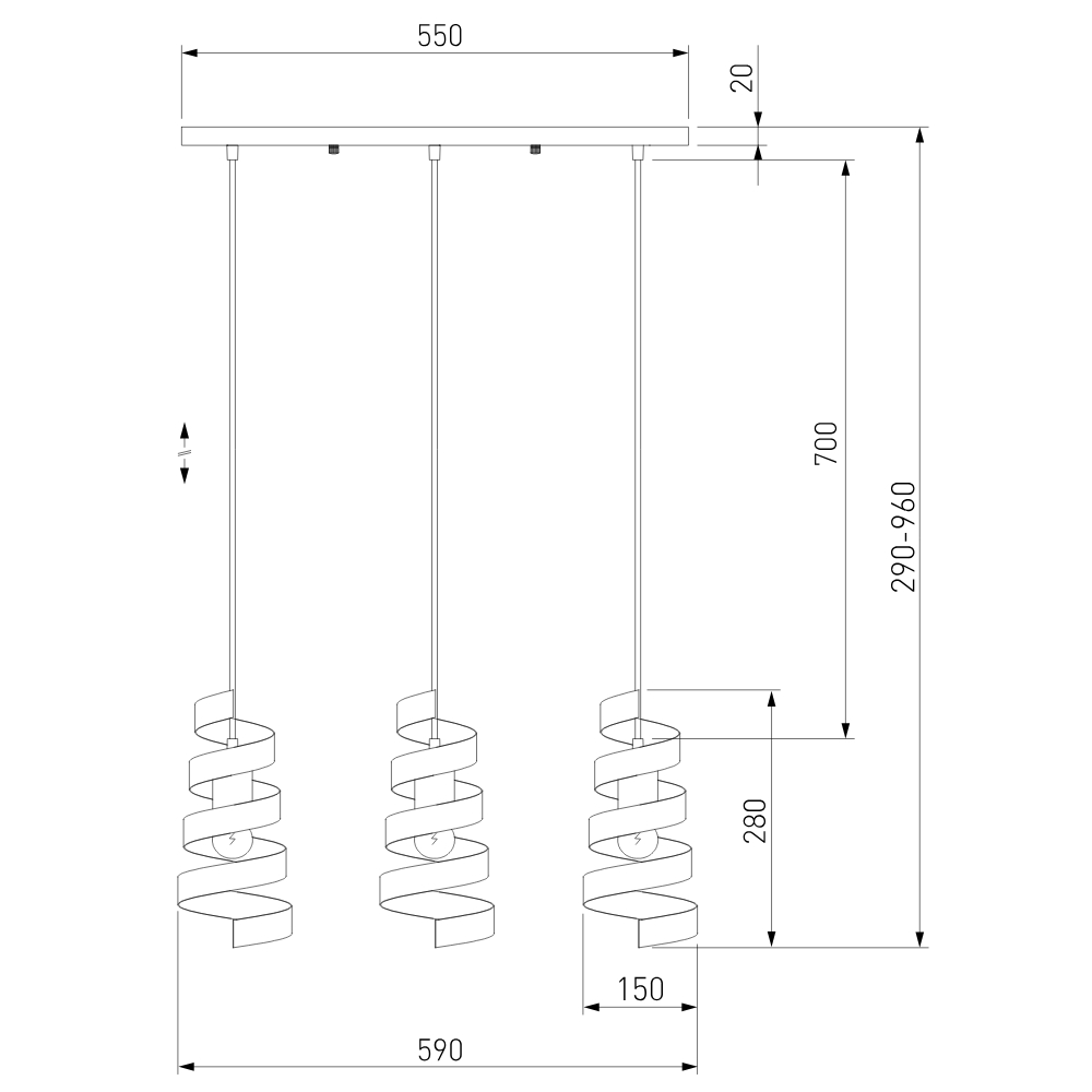 подвесной светильник eurosvet storm 50058/3 черный