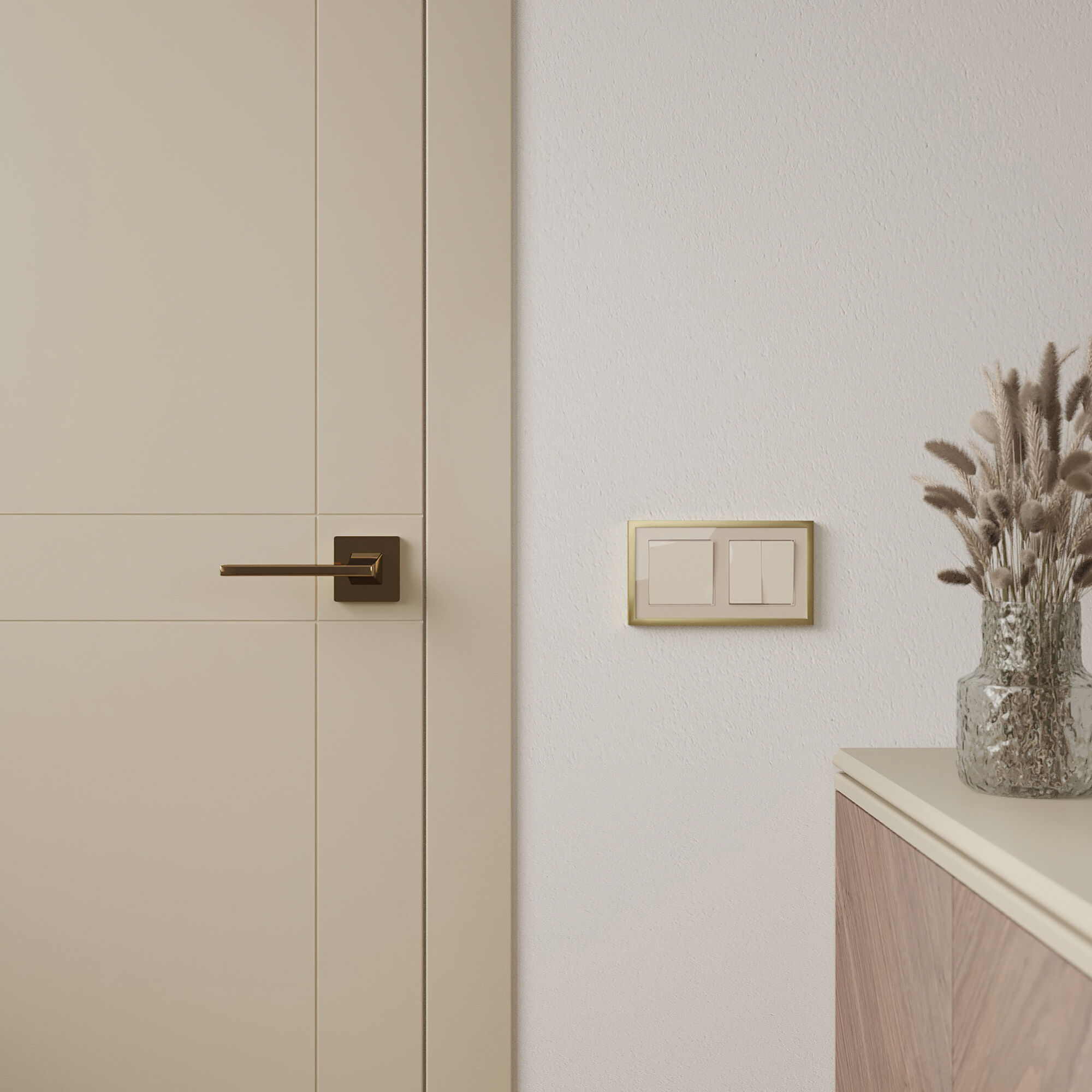 рамка на 2 поста werkel baguette айвори-латунь 4690389185748 w0022851 a060235