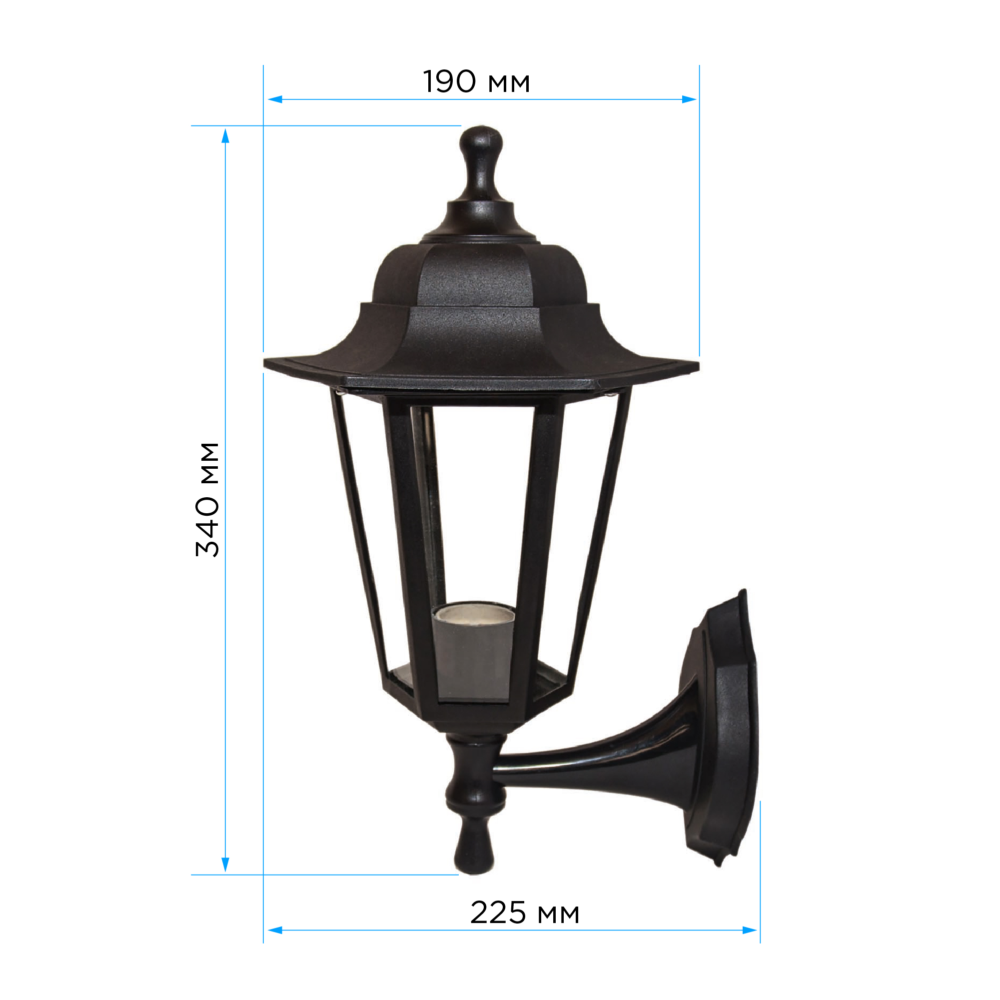 уличный настенный светильник apeyron леда 11-99чер