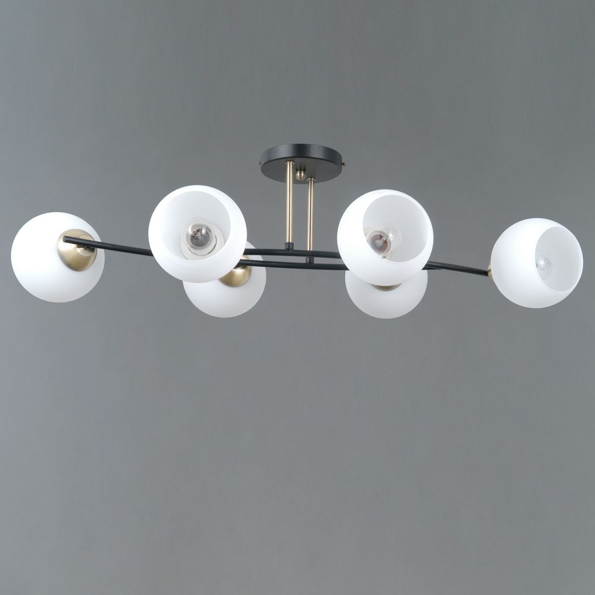 потолочная люстра illumico il0798-6csq-25 bk ab trento