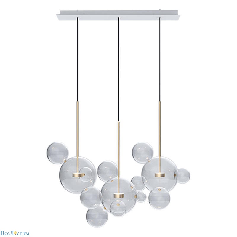подвесной светильник bubbles 9214p/3l gold delight collection