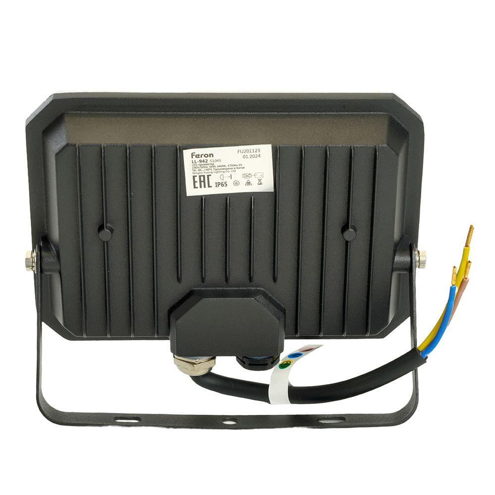 светодиодный прожектор feron ll-942 50w 6400k 51045