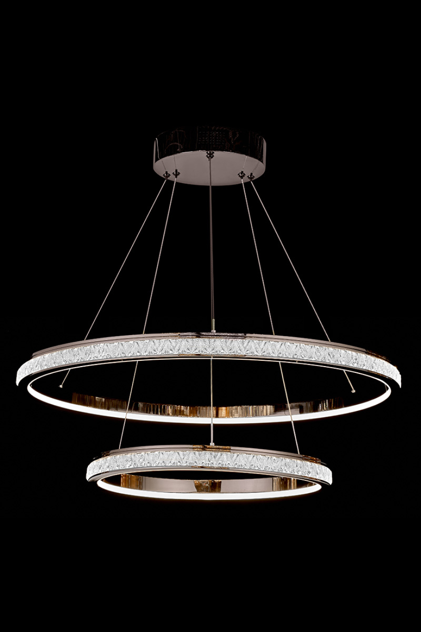 подвесная люстра aida le7707/800-2k black chrome