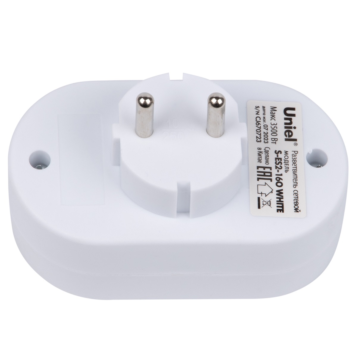 сетевой разветвитель uniel s-es2-16o white ul-00011233