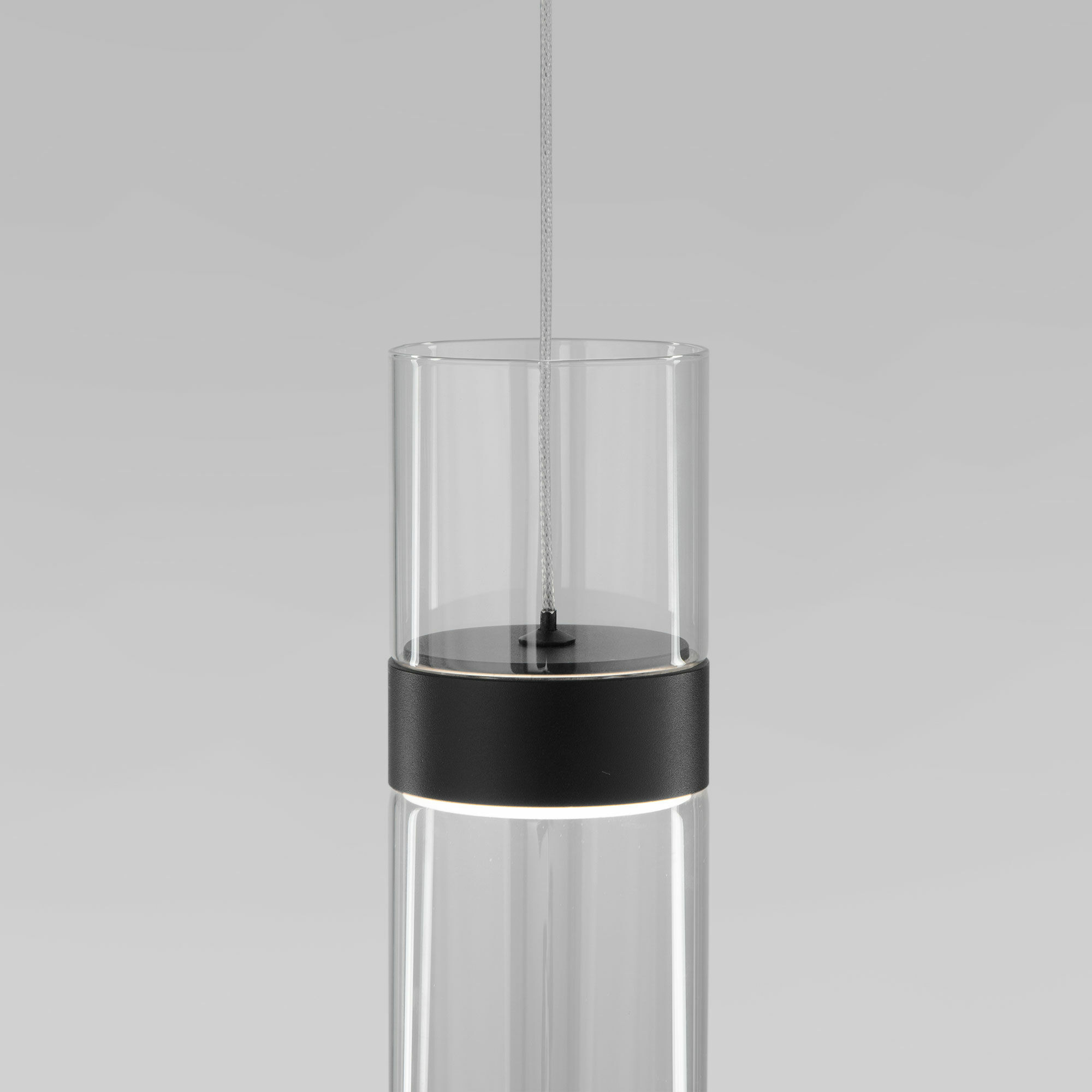 подвесной светильник eurosvet lumen 50244/1 led черный/прозрачный a061288