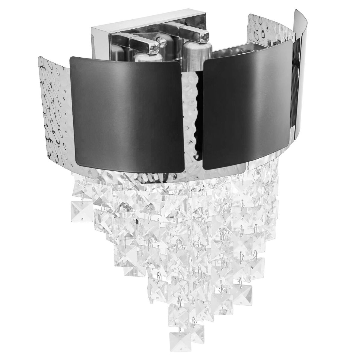 настенный светильник lumina deco ldw 7045-2 bk+chr