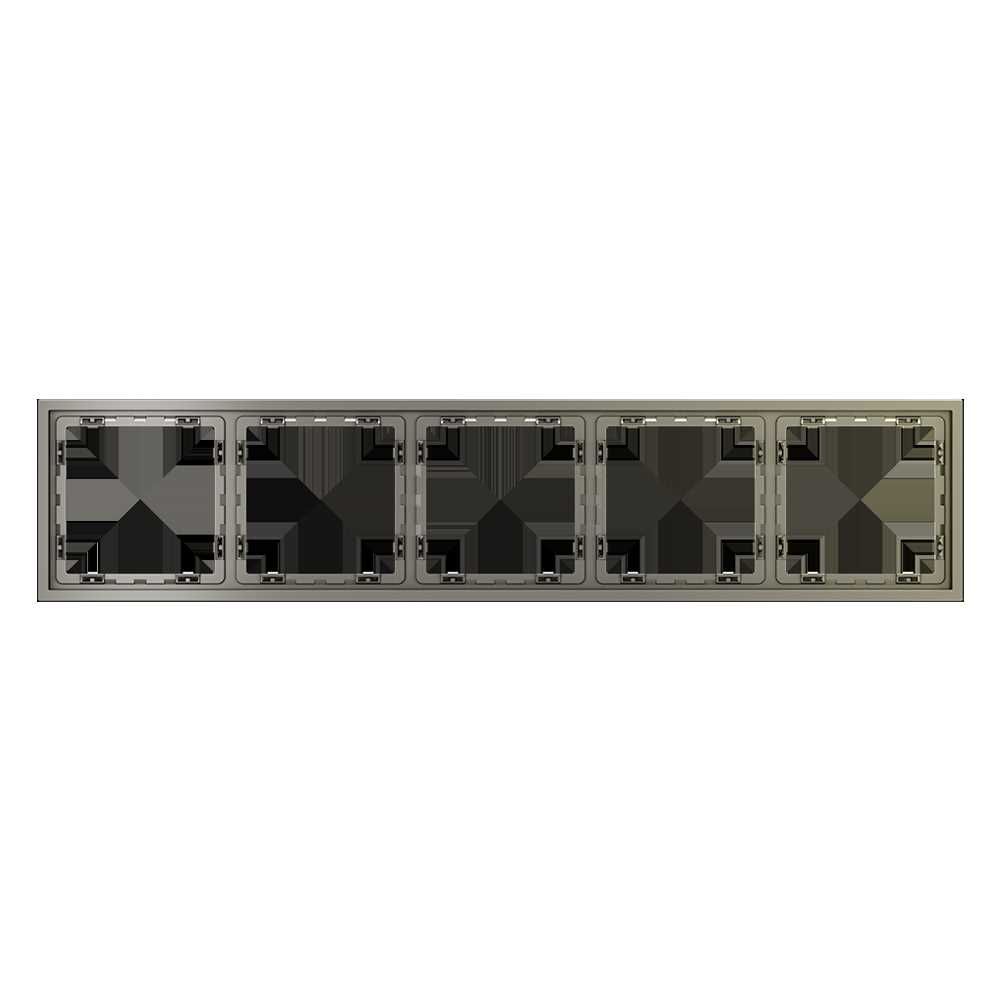 рамка пластиковая voltum s70 на 5 постов, (шелк) vls100504