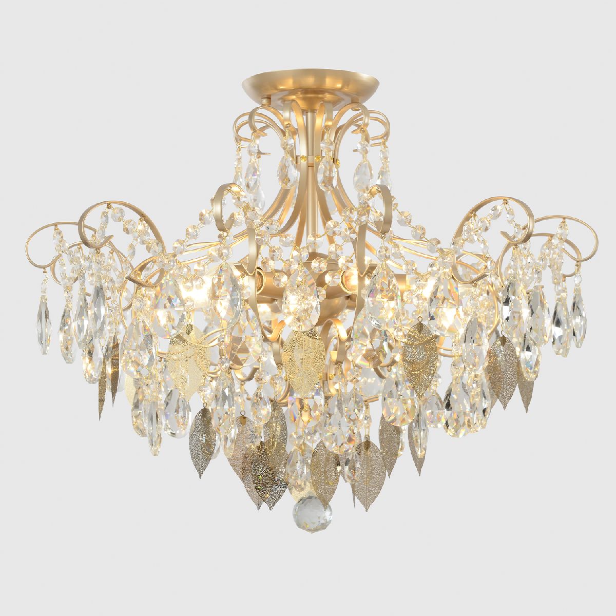 потолочная люстра crystal lux esmiralda pl6 gold