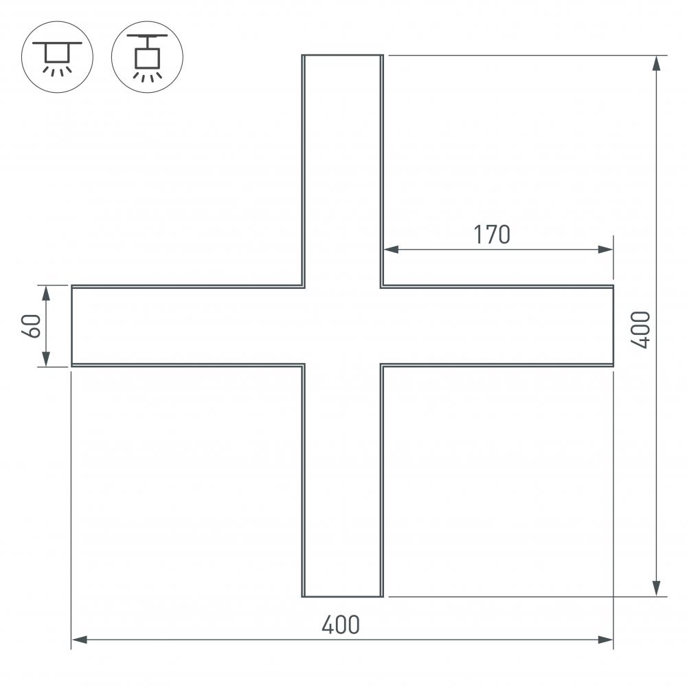 соединитель профиля arlight sl-line 030143