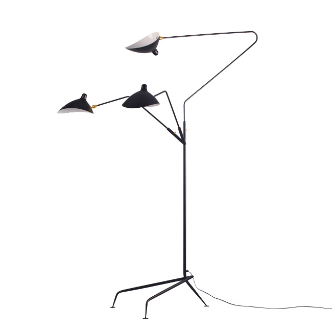 торшер delight collection floor lamp tf8505-3 black