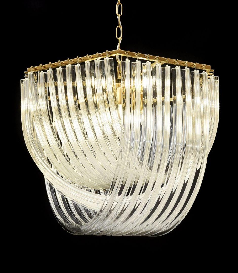 подвесная люстра lumina deco weddini ldp 6001-600 gd+cl