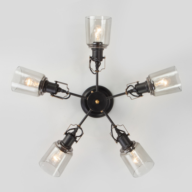 люстра на штанге eurosvet 70111/5 черный