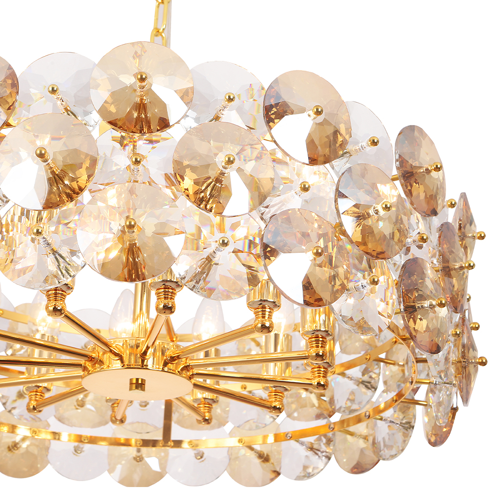 подвесная люстра crystal lux crystal sp12 gold