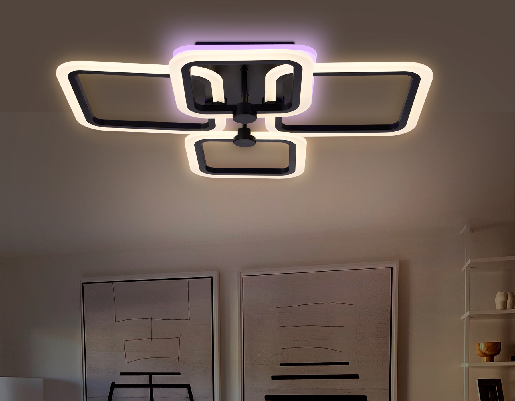 потолочная люстра с пультом ambrella light acrylica original fa531