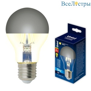 LED-A60-4W/3000K/E27/CL MIRROR/CHROME PLS02WH