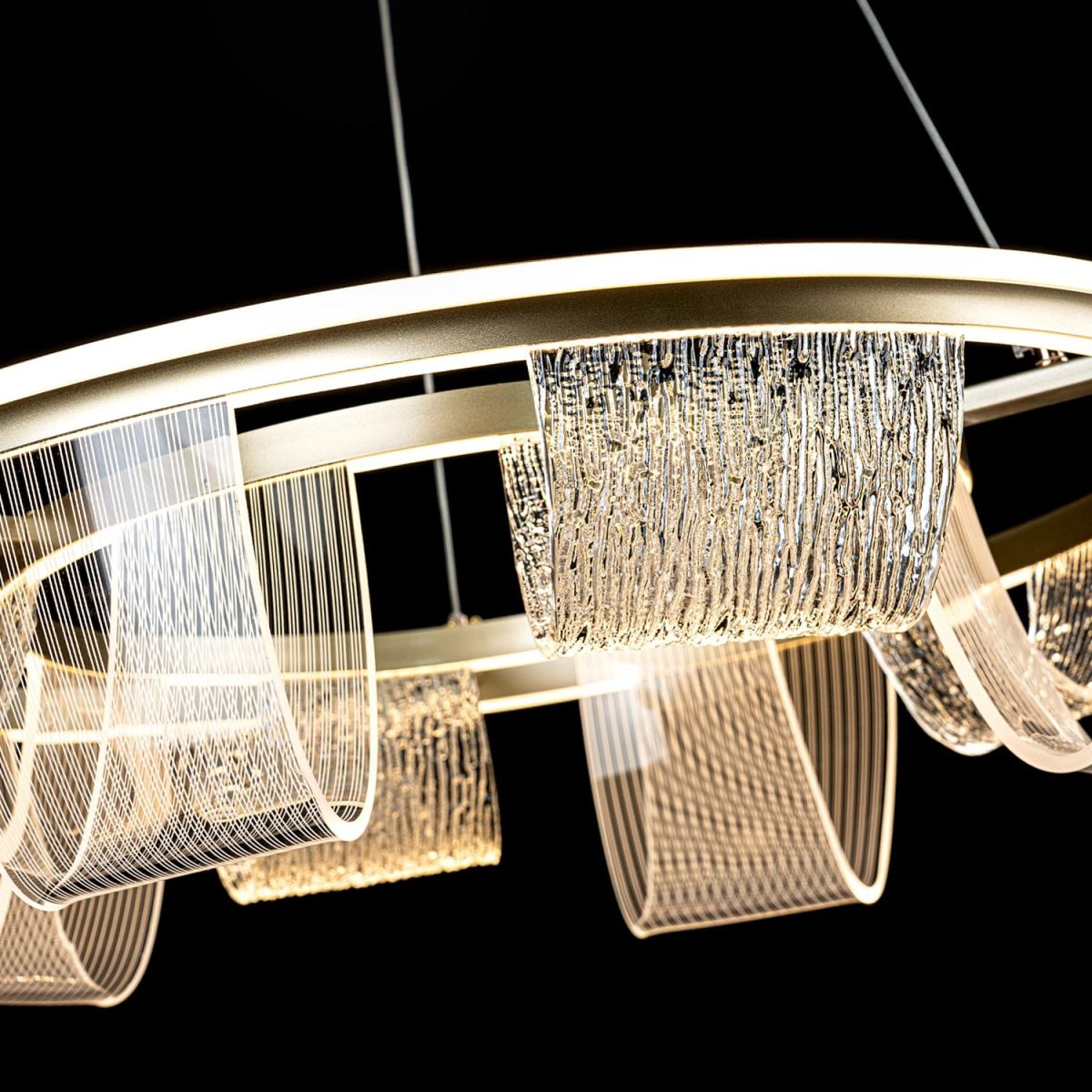 подвесная люстра led4u l7706-630 gd