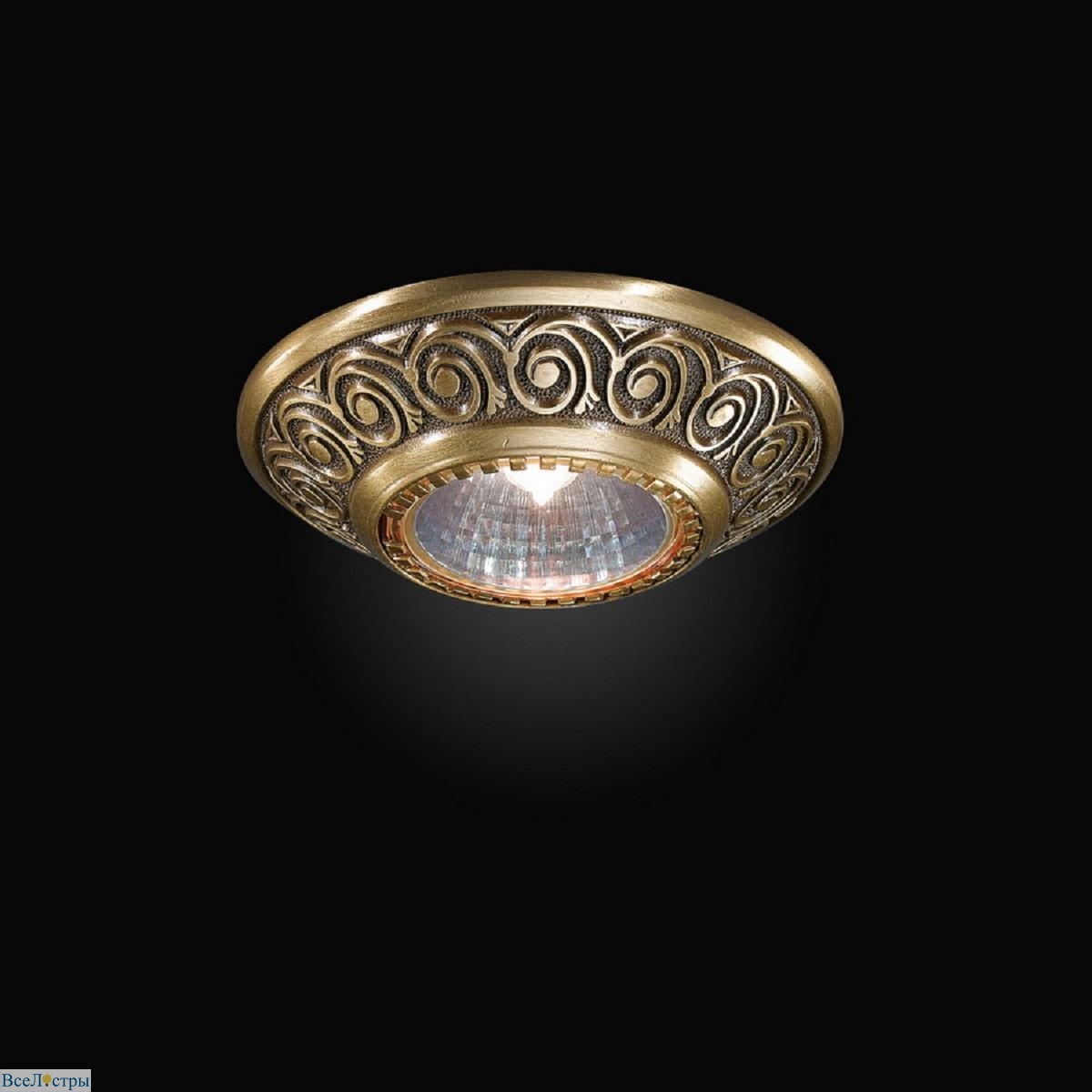встраиваемый светильник reccagni angelo spot 7002 bronzo