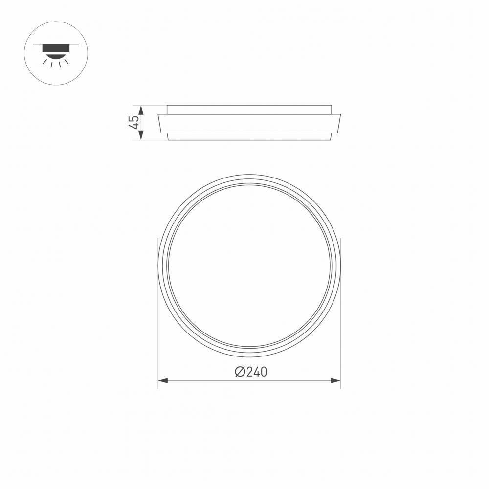 уличный светодиодный светильник arlight lgd-giro-r240-25w warm3000 029949