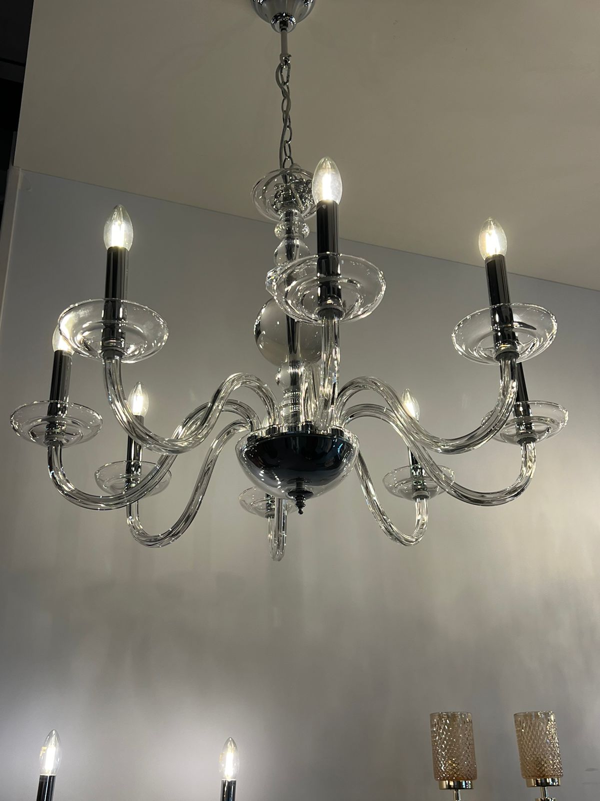 подвесная люстра crystal lux arabesque sp6 chrome