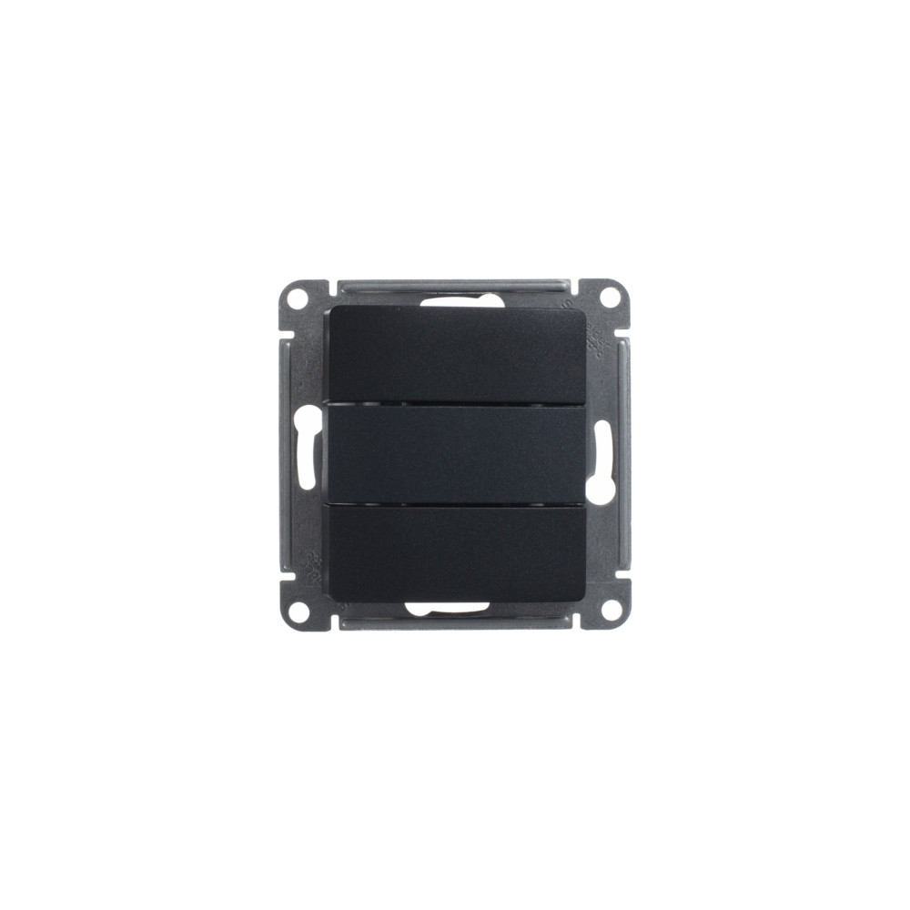 выключатель 3-клавишный сх.3, 10ax systeme electric glossa антрацит gsl000731