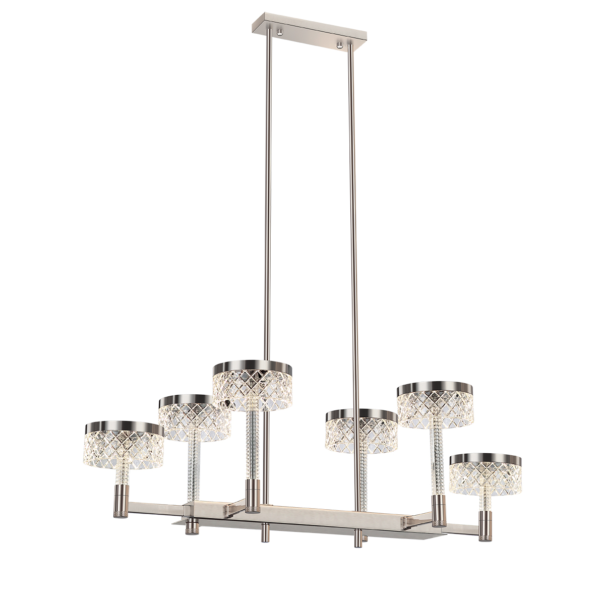 люстра diamond cut md21020075-6b satin nickel delight collection