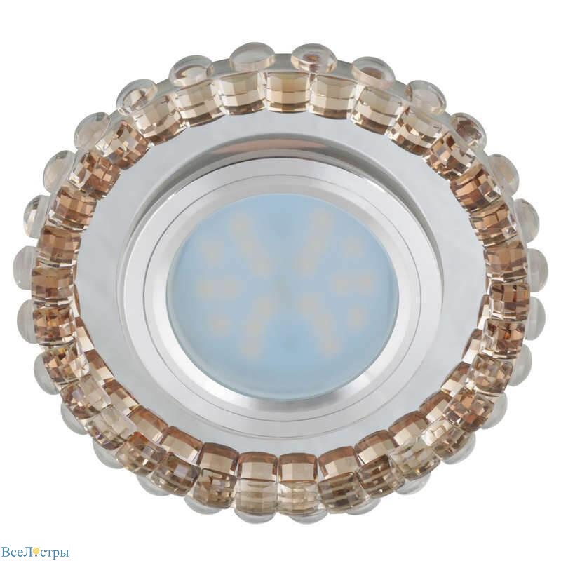 встраиваемый светильник fametto luciole dls-l133 gu5.3 chrome/champagne