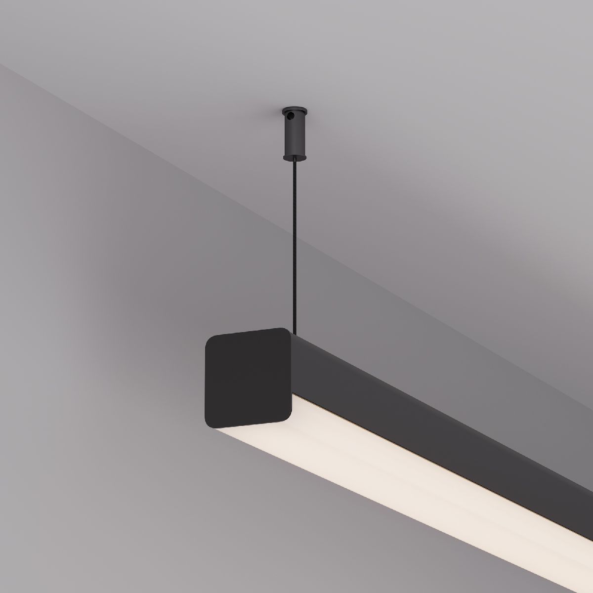 заглушка arlight line-d-3030 square black 053515