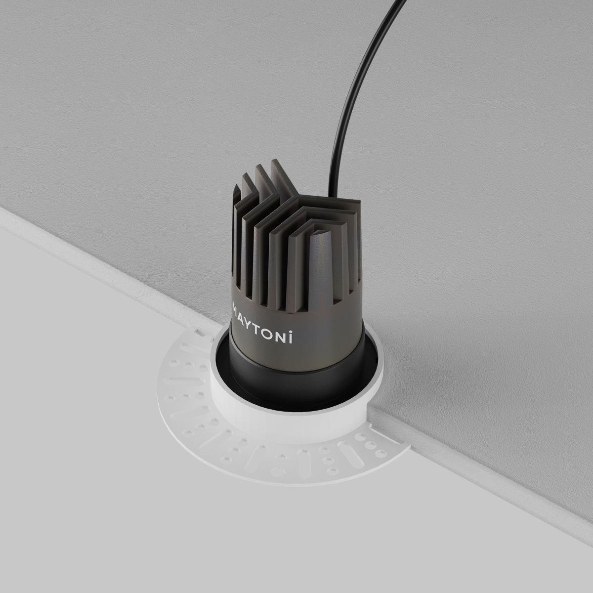 встраиваемый светильник maytoni technical dip dl124-10w-3k-trs-b