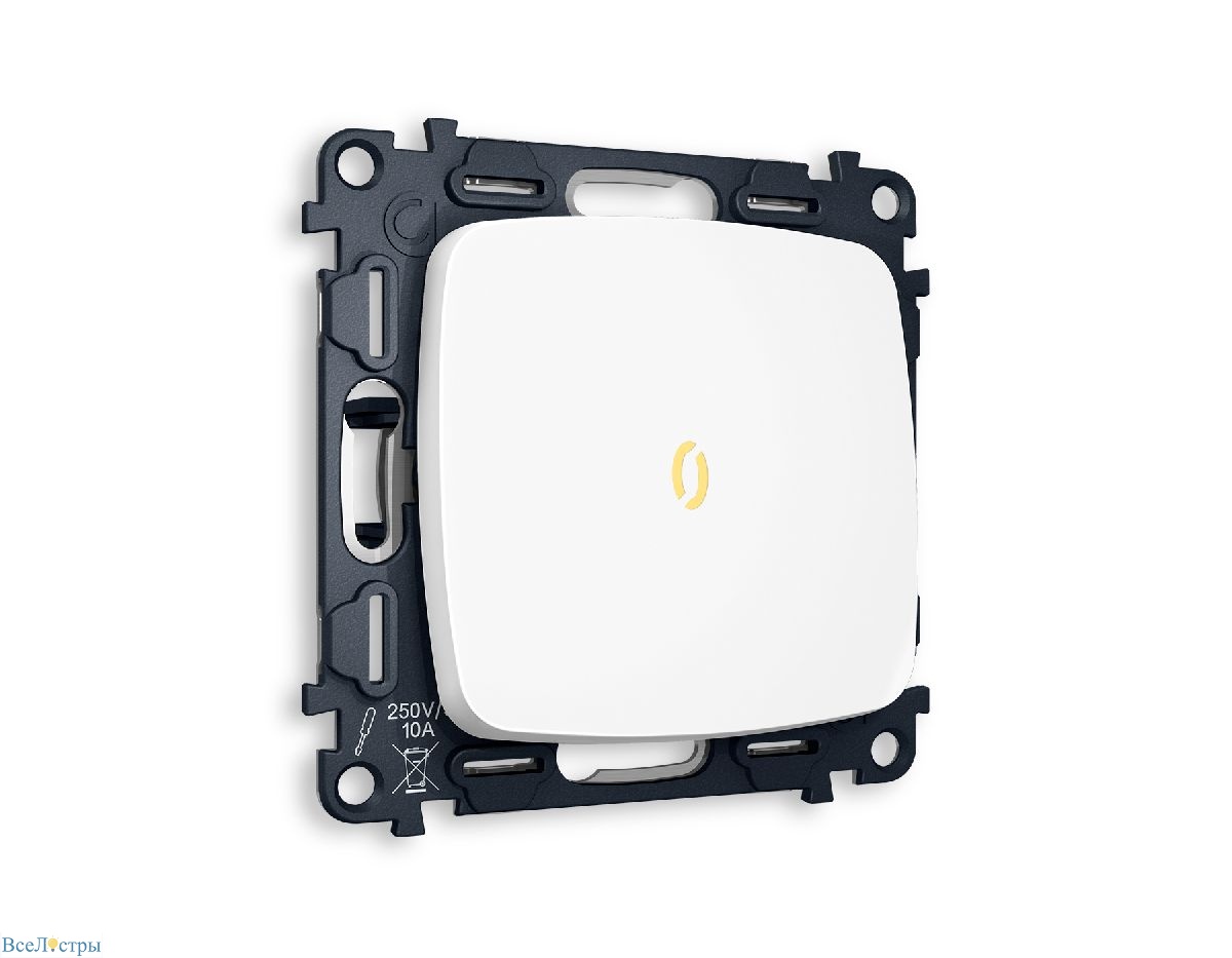 комплект механизма 1-кл проходного выключателя с подсветкой ambrella volt omega mo122030