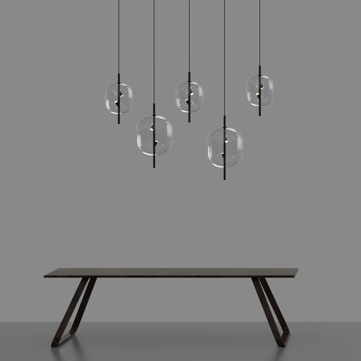 подвесной светильник delight collection 10018p/1 black/clear