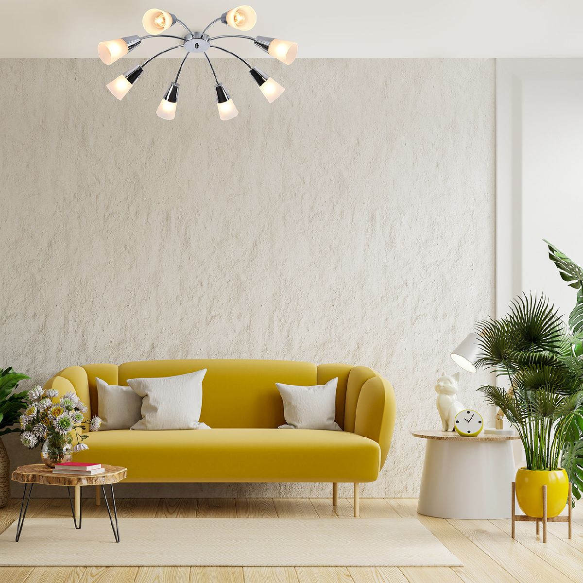 потолочная люстра escada aquilegia 1100/8p chrome