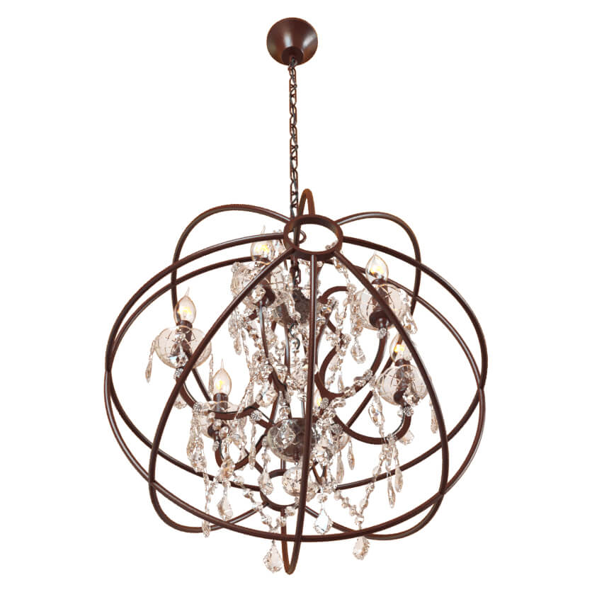 подвесная люстра loft it foucaults orb crystal loft1897/6