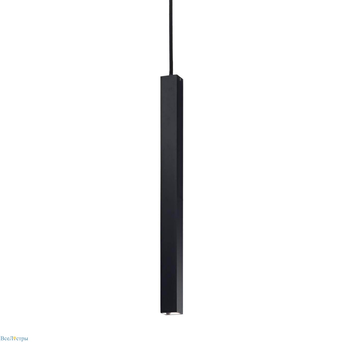 подвесной светодиодный светильник ideal lux ultrathin d040 square nero 194202