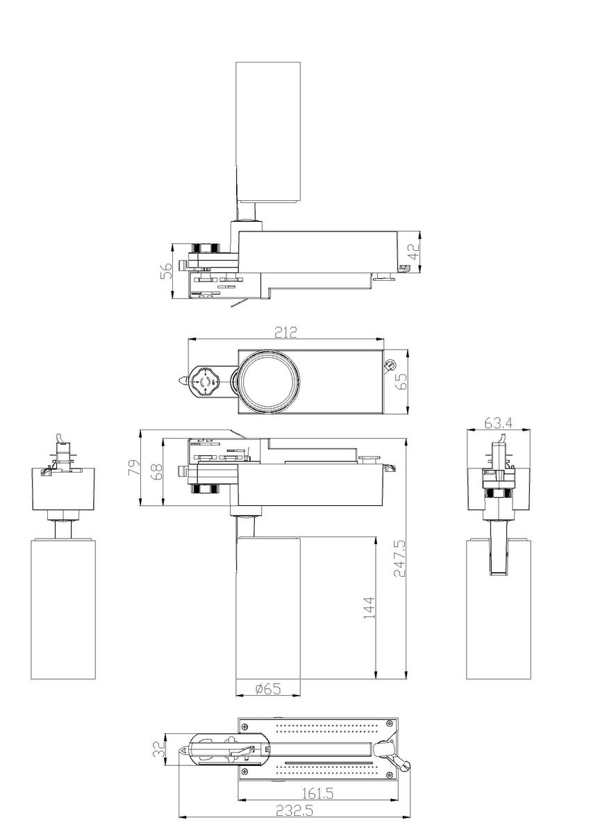 трековый светильник эра sтr-30-36-40k-b20 б0049763