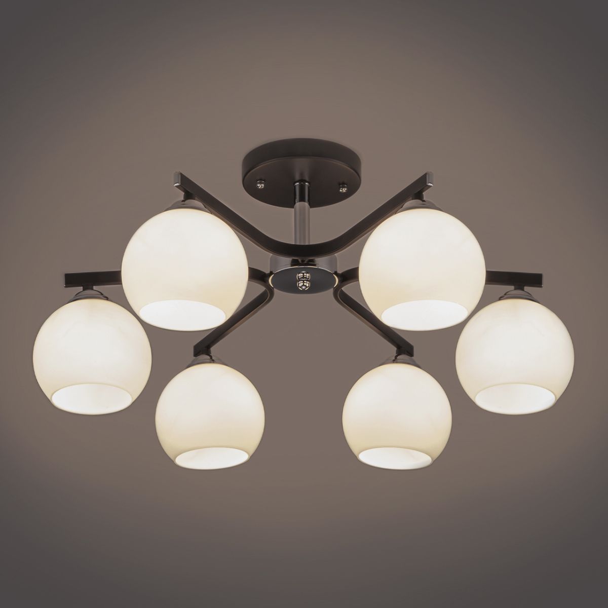 потолочная люстра eurosvet blasco 30145/6 хром/венге