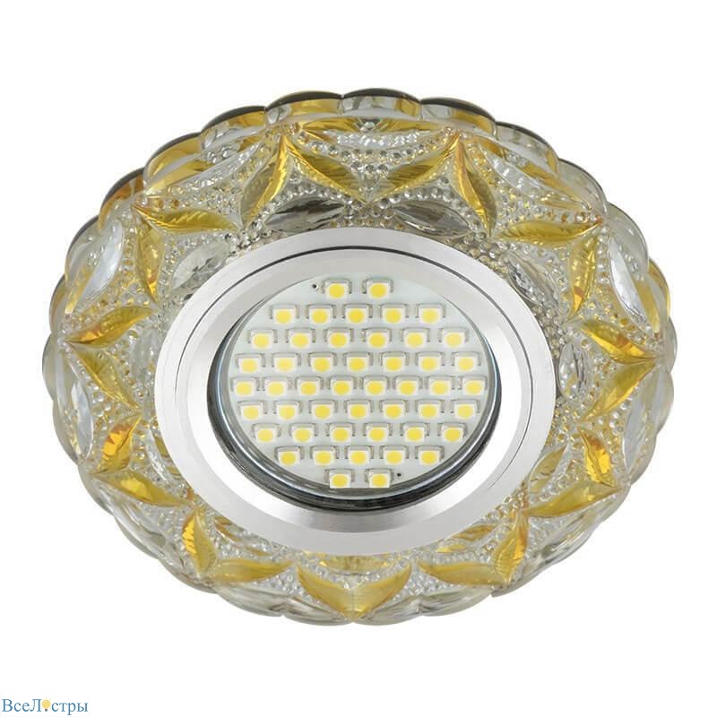 встраиваемый светильник fametto luciole dls-l149 gu5.3 glassy/light gold