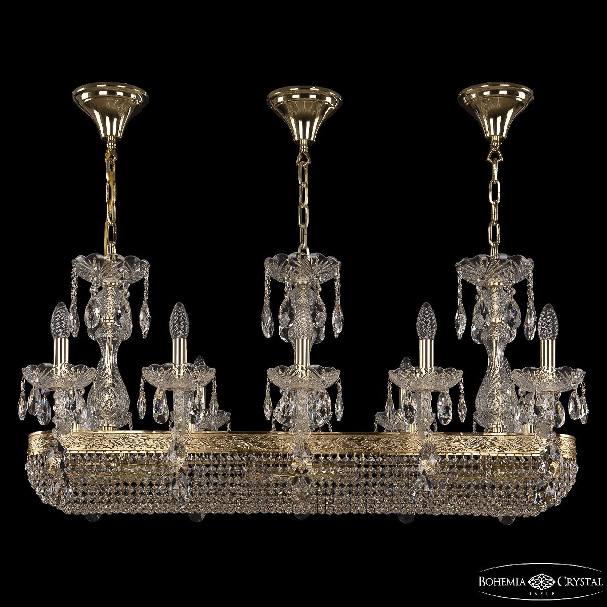 подвесная люстра bohemia ivele crystal 1452/10/195/1000 g
