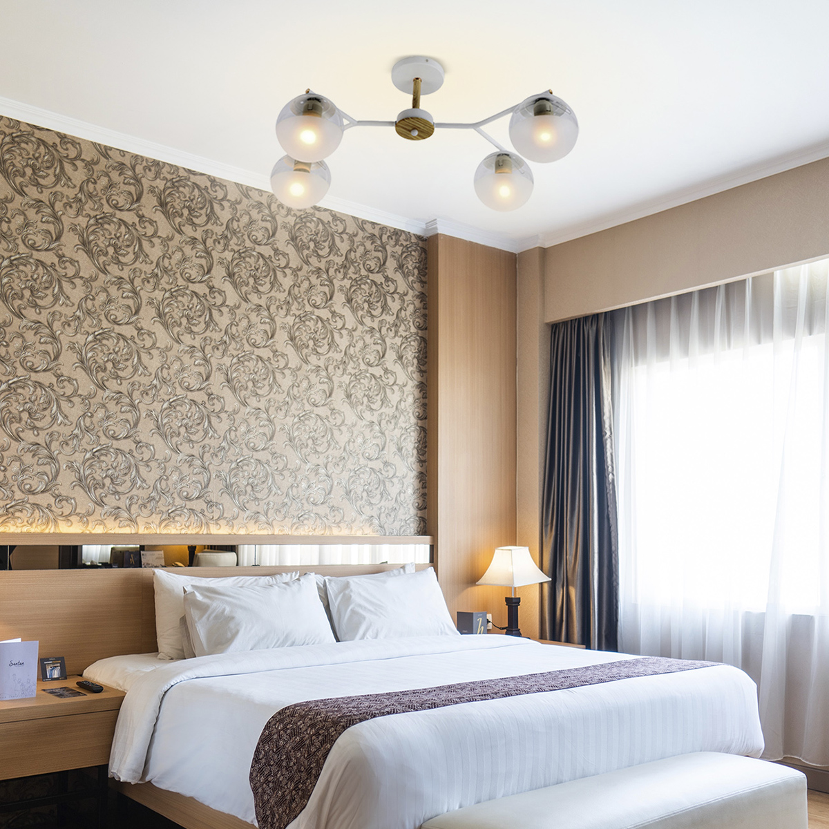 люстра на штанге escada avignon 1130/4pl white