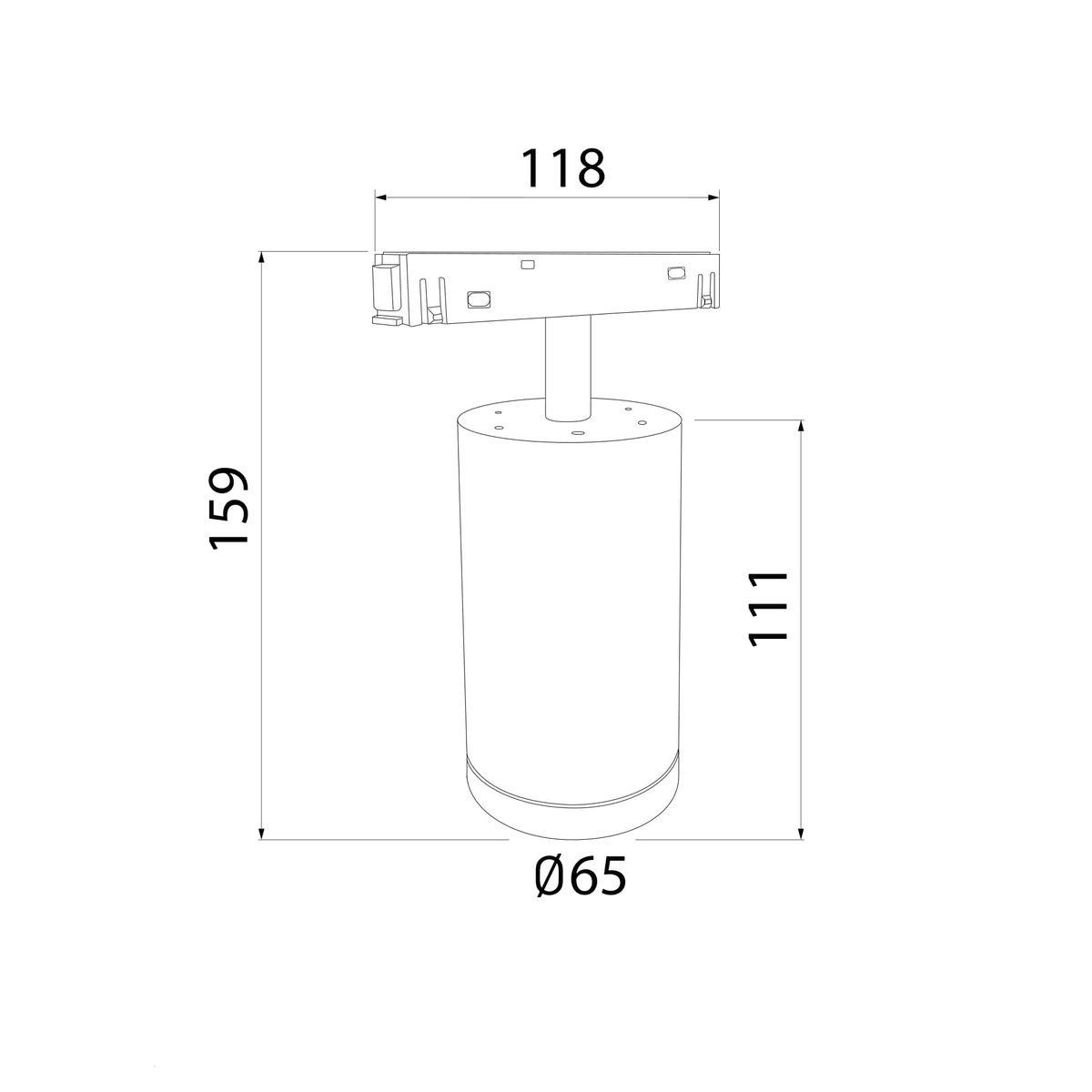трековый светодиодный светильник elektrostandard slim magnetic 85506/01 a061298