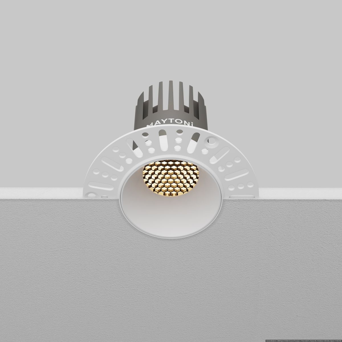 встраиваемый светильник maytoni technical dip dl119-10w-3k-trs-w