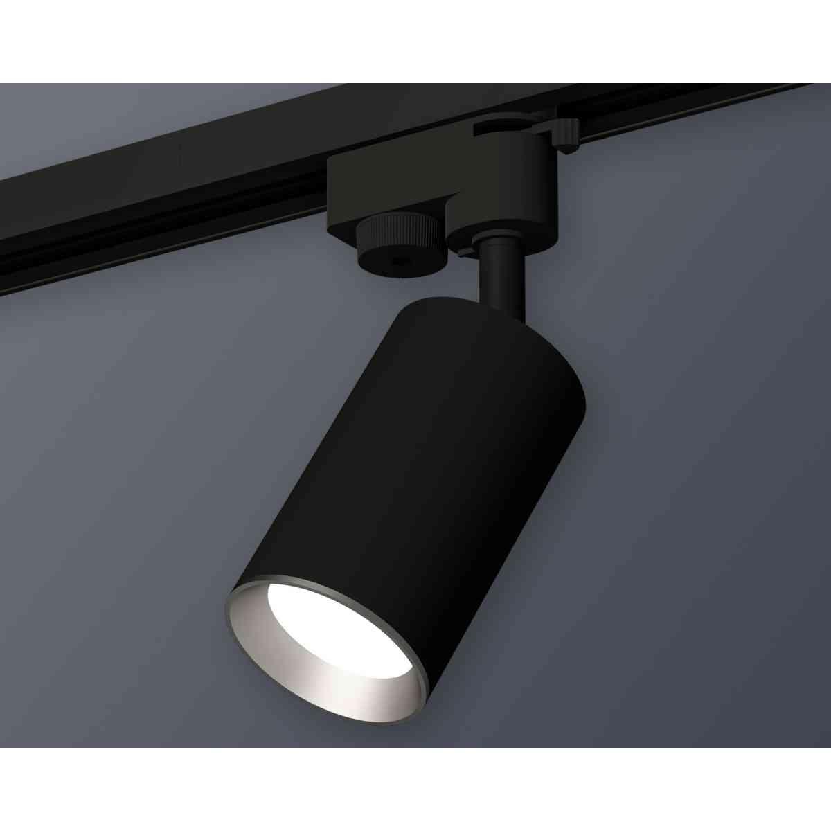 комплект трекового светильника ambrella light track system xt6323004 sbk/psl черный песок/серебро полированное (a2521, c6323, n6104)
