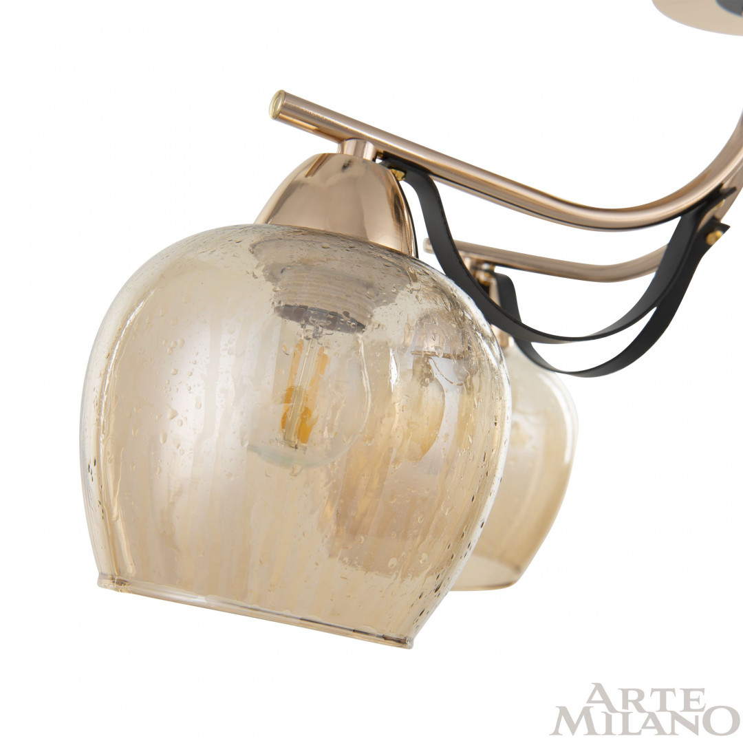потолочная люстра arte milano amalfi 322306/5 fg+bk