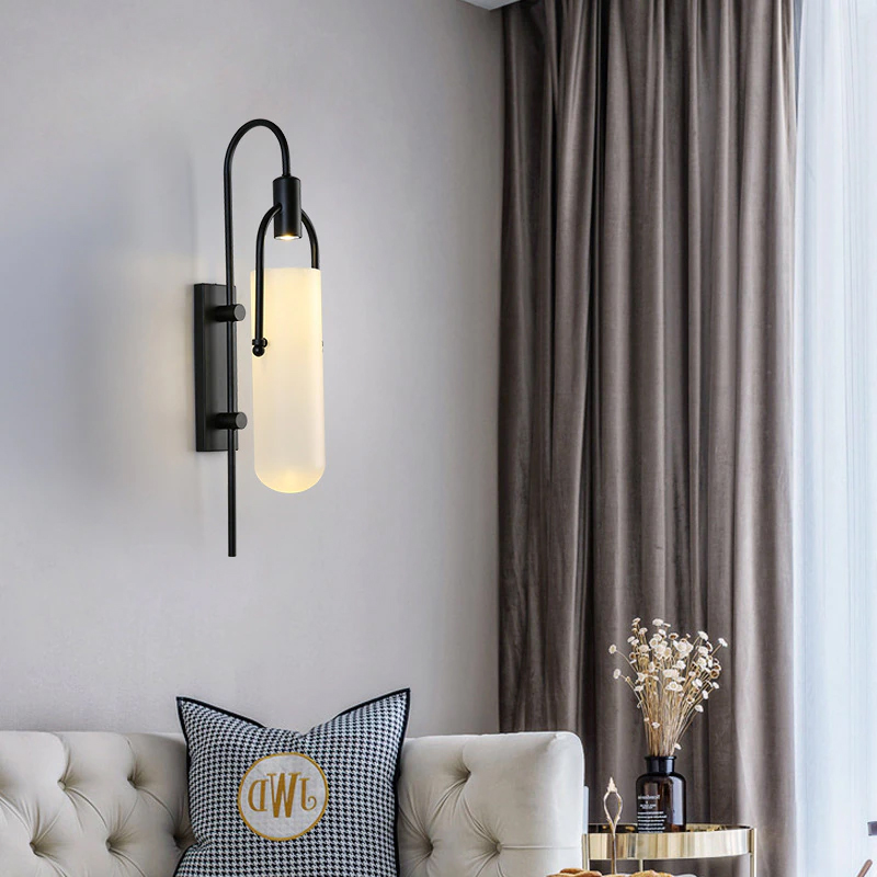 бра delight collection arc well b6066w/s black/white