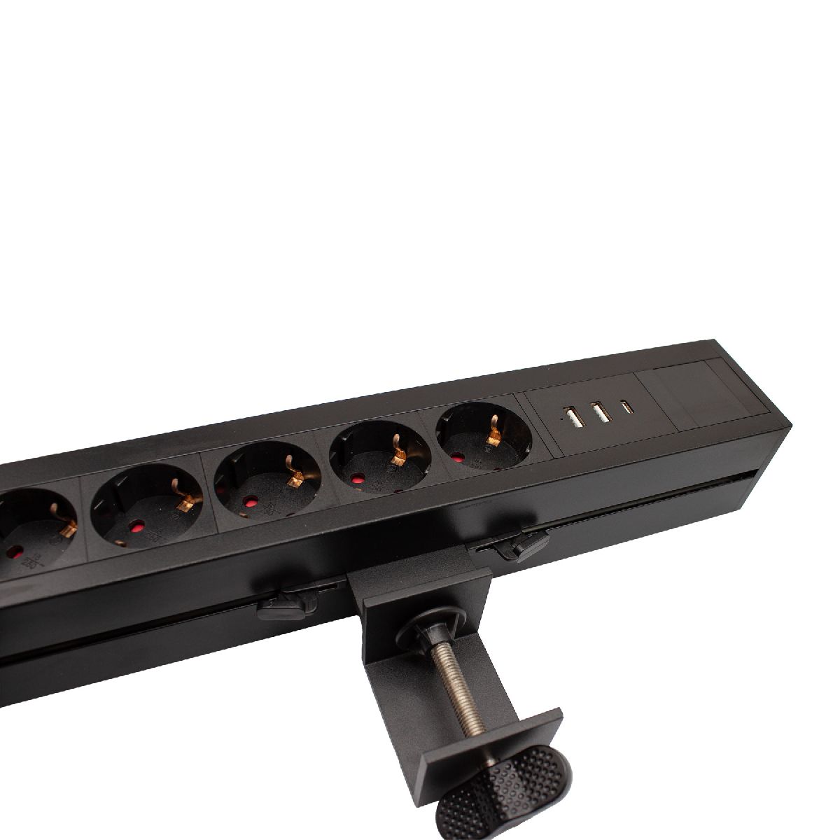 блок розеток le4 (5 секции 2 usb + 1 type-c беспроводная зарядка) mebax 00-00002875
