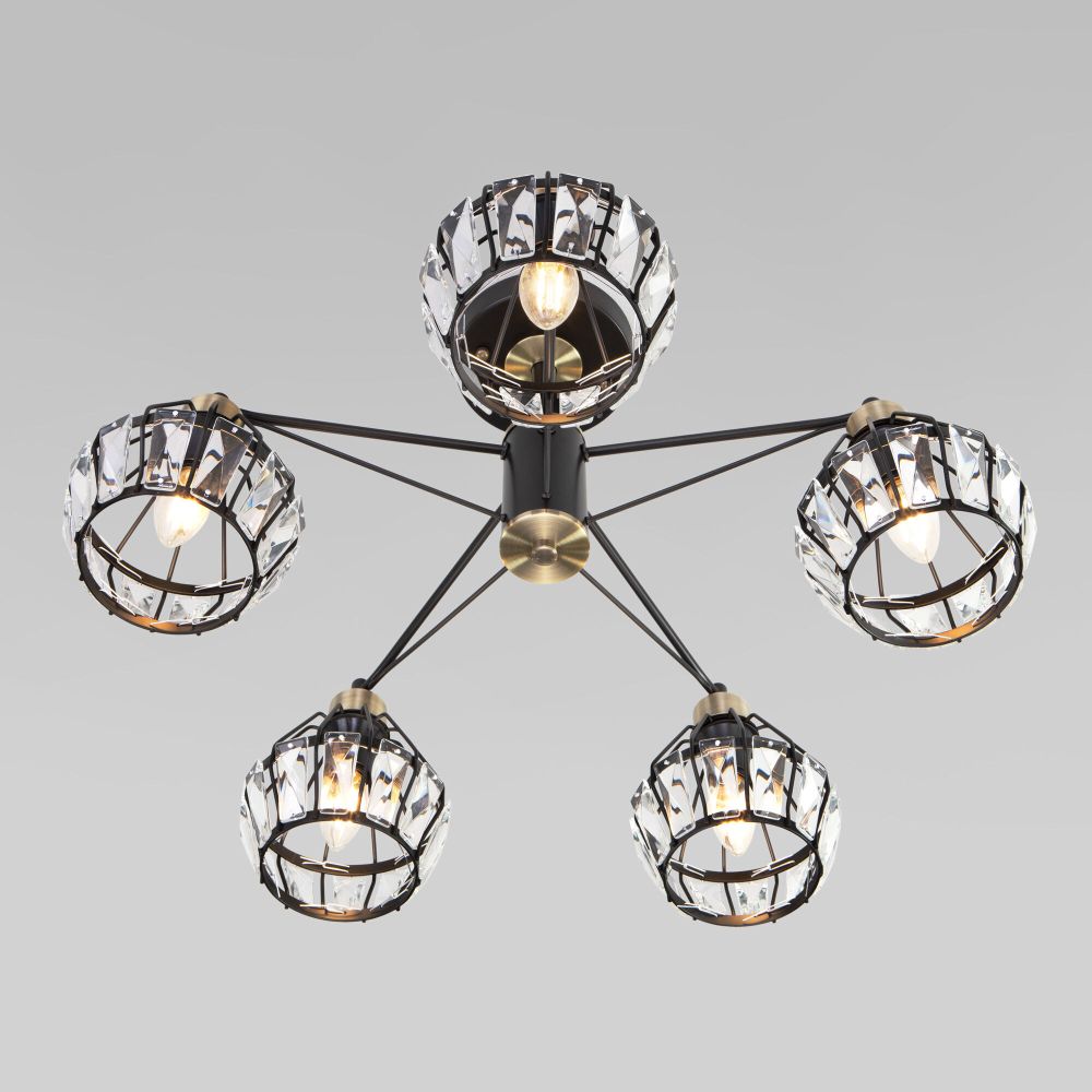 потолочная люстра eurosvet lord 70075/5 черный