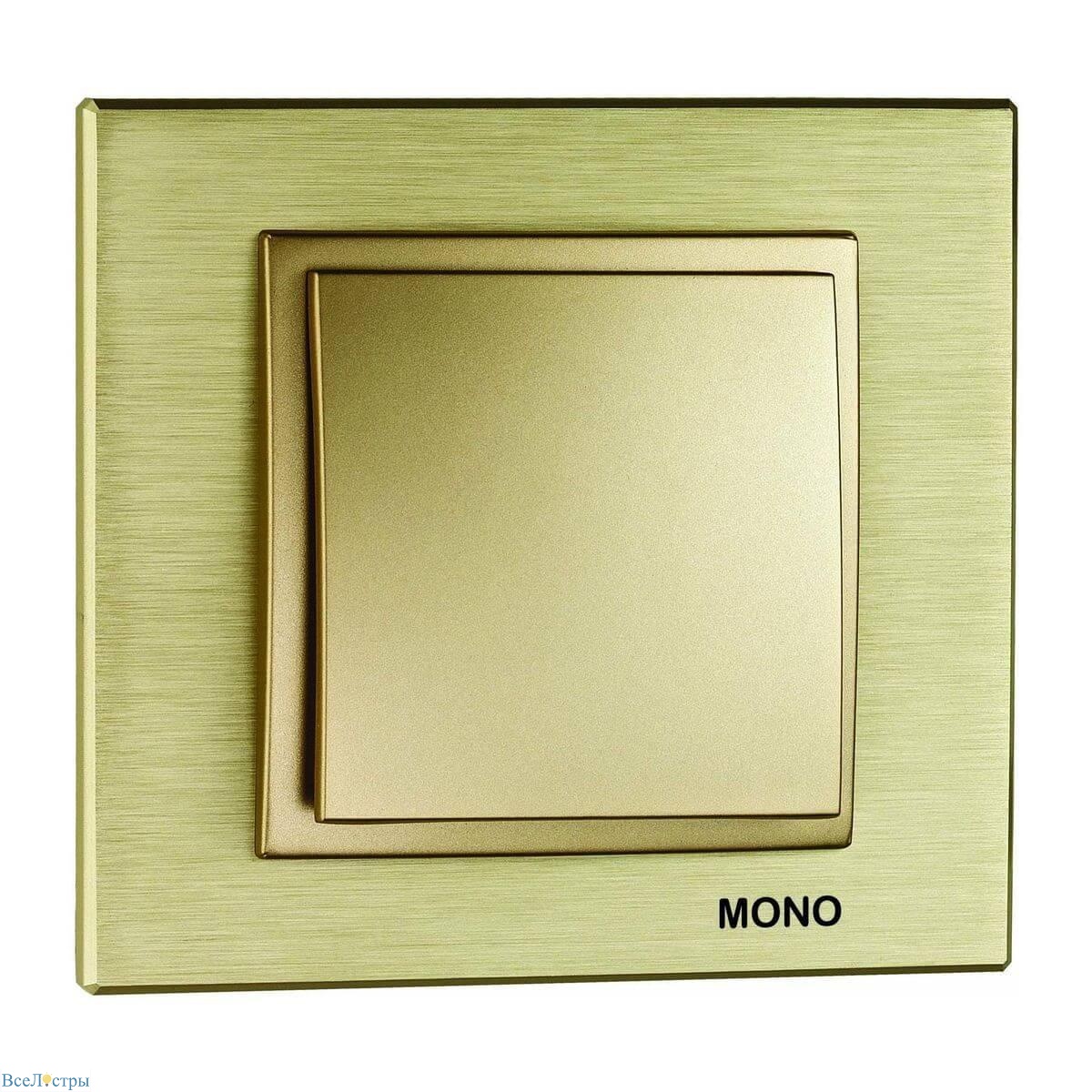 рамка 1-постовая mono electric style aluminium титан-шампань 107-830000-160