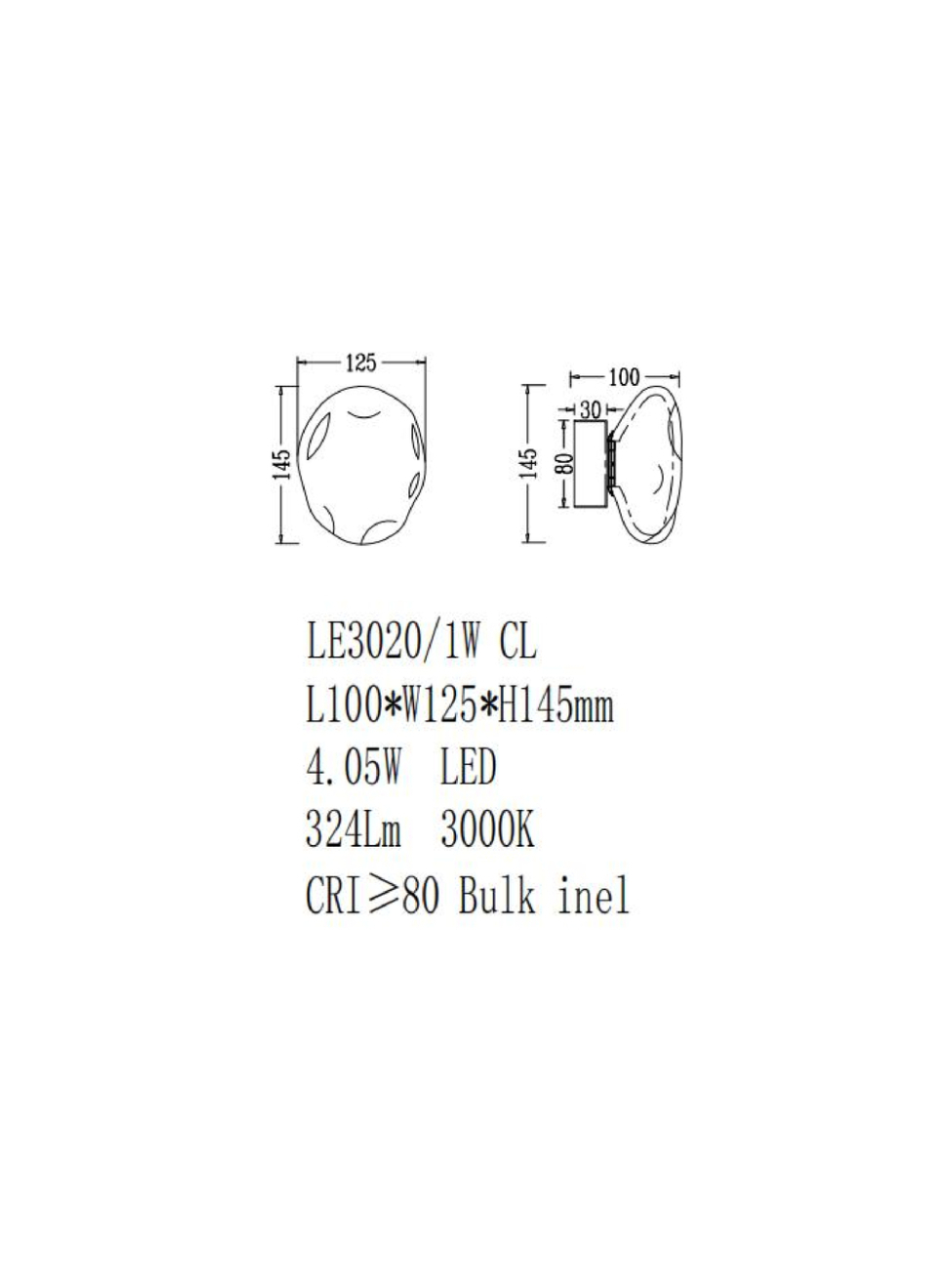 бра magic le3020/1w cl